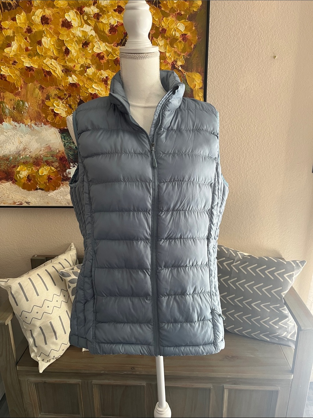 32 Degrees Light Blue Quilted Puffer Vest